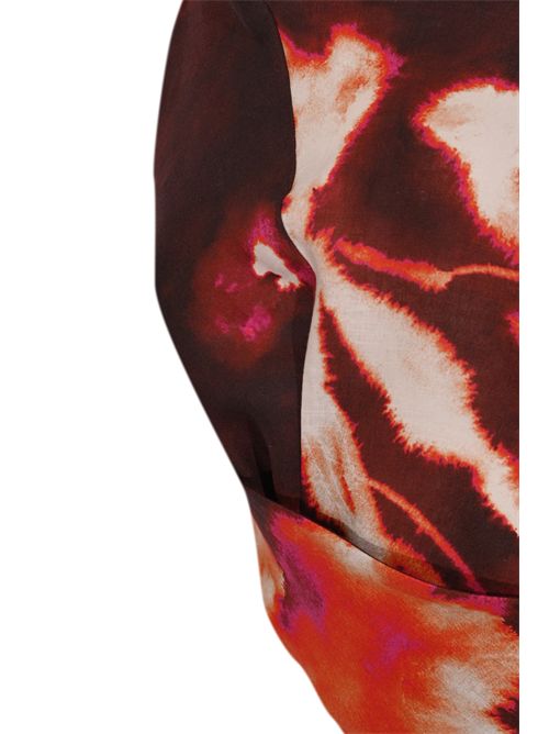Top Blanca in lino stampato Liviana Conti | L6SL64D-FLW